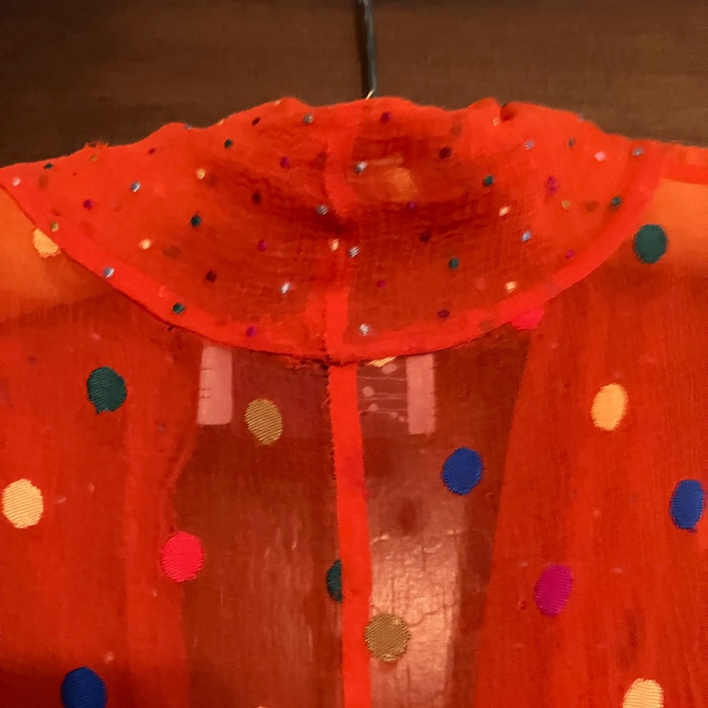 Polka Dot Midi Dress - Red - Picture 6 of 9